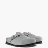 Grey sandals, front view
