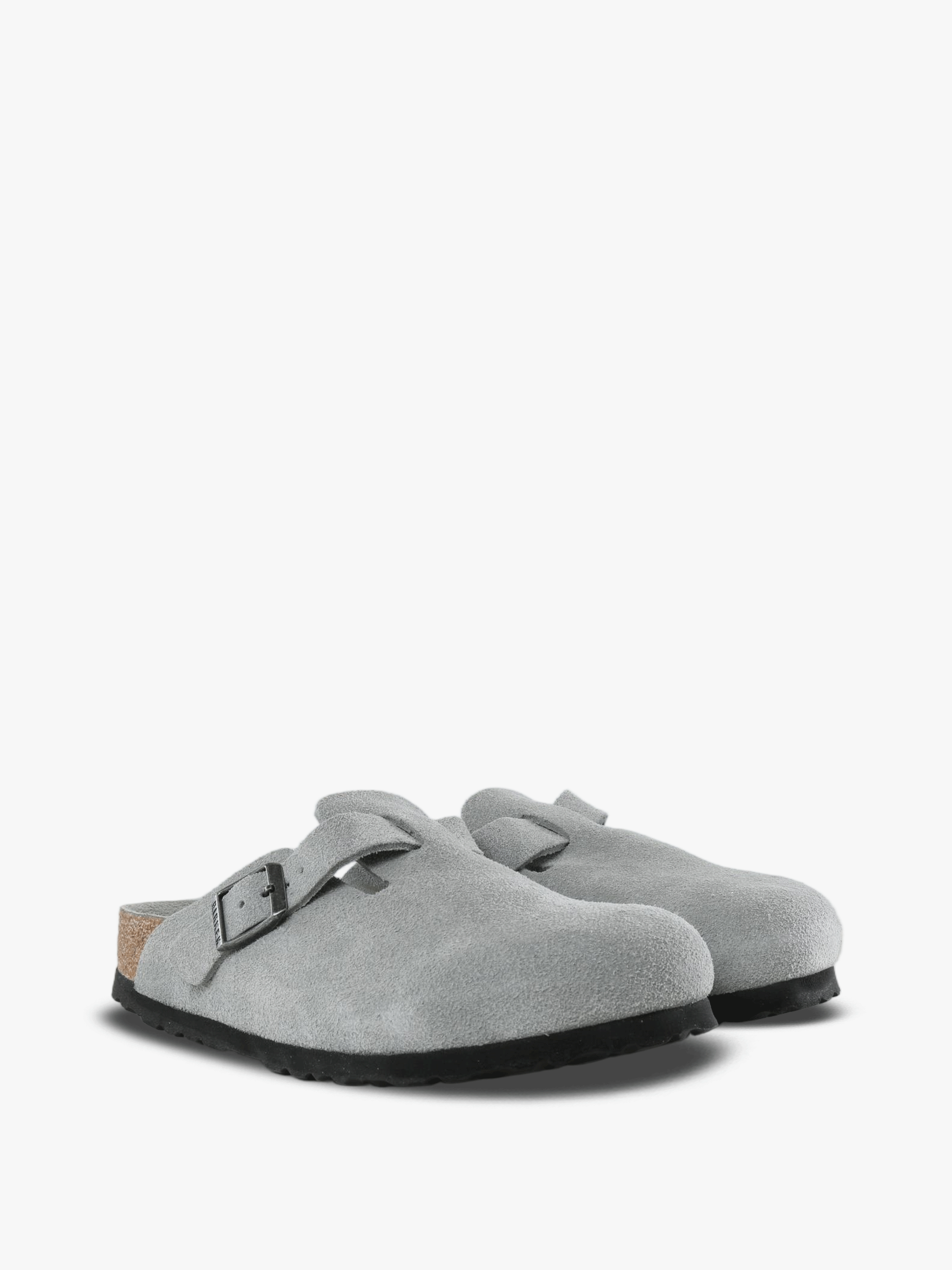 Grey sandals, front view