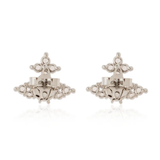 White earrings, back view