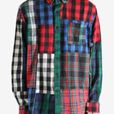 Red shirt worn by a person, showing the  shirt fit