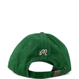 Green hat, back view
