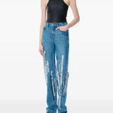 Blue jeans, full body view