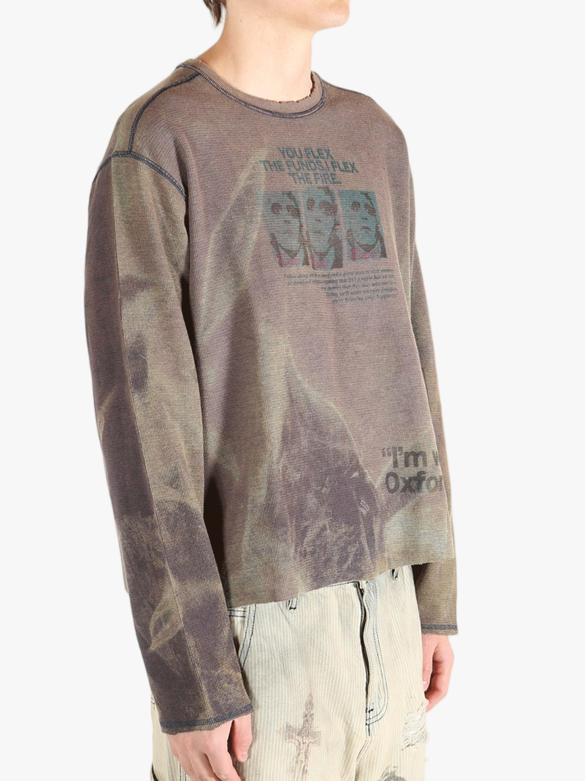 Brown top worn by a person, showing the top fit