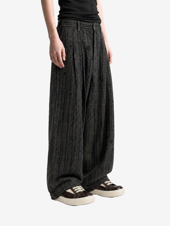 Grey pants, full body view