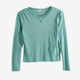 Green t-shirts, front view