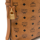 Close up of  brown bag,showing texture of the leather.