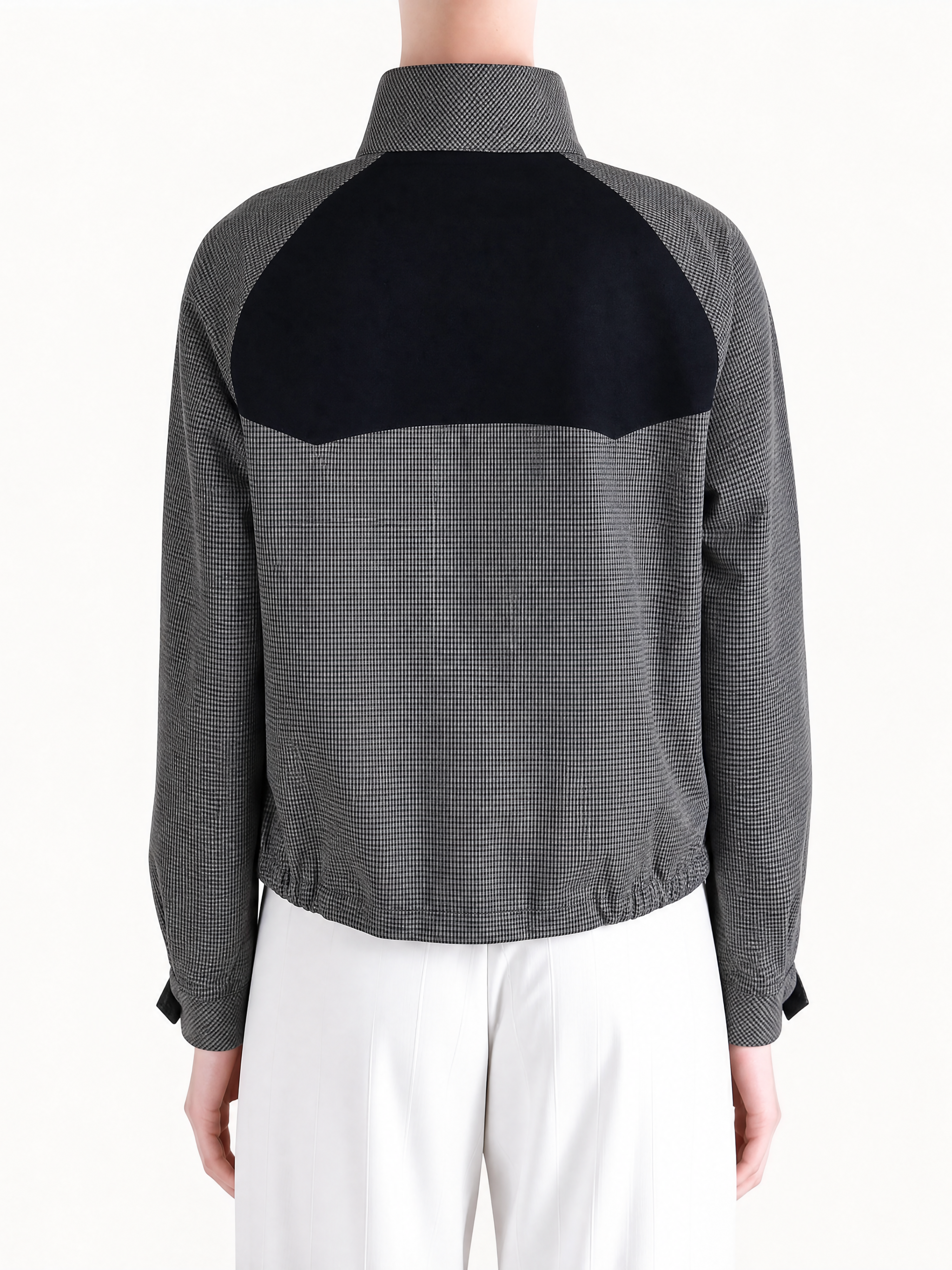 Grey jacket, full body view
