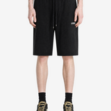 Black shorts, full body view