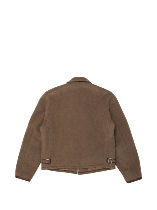 Tan jacket, front view