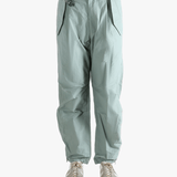 Blue pants worn by a person, showing the pants's fit