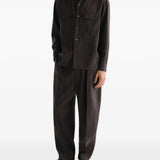 Brown pants, full body view