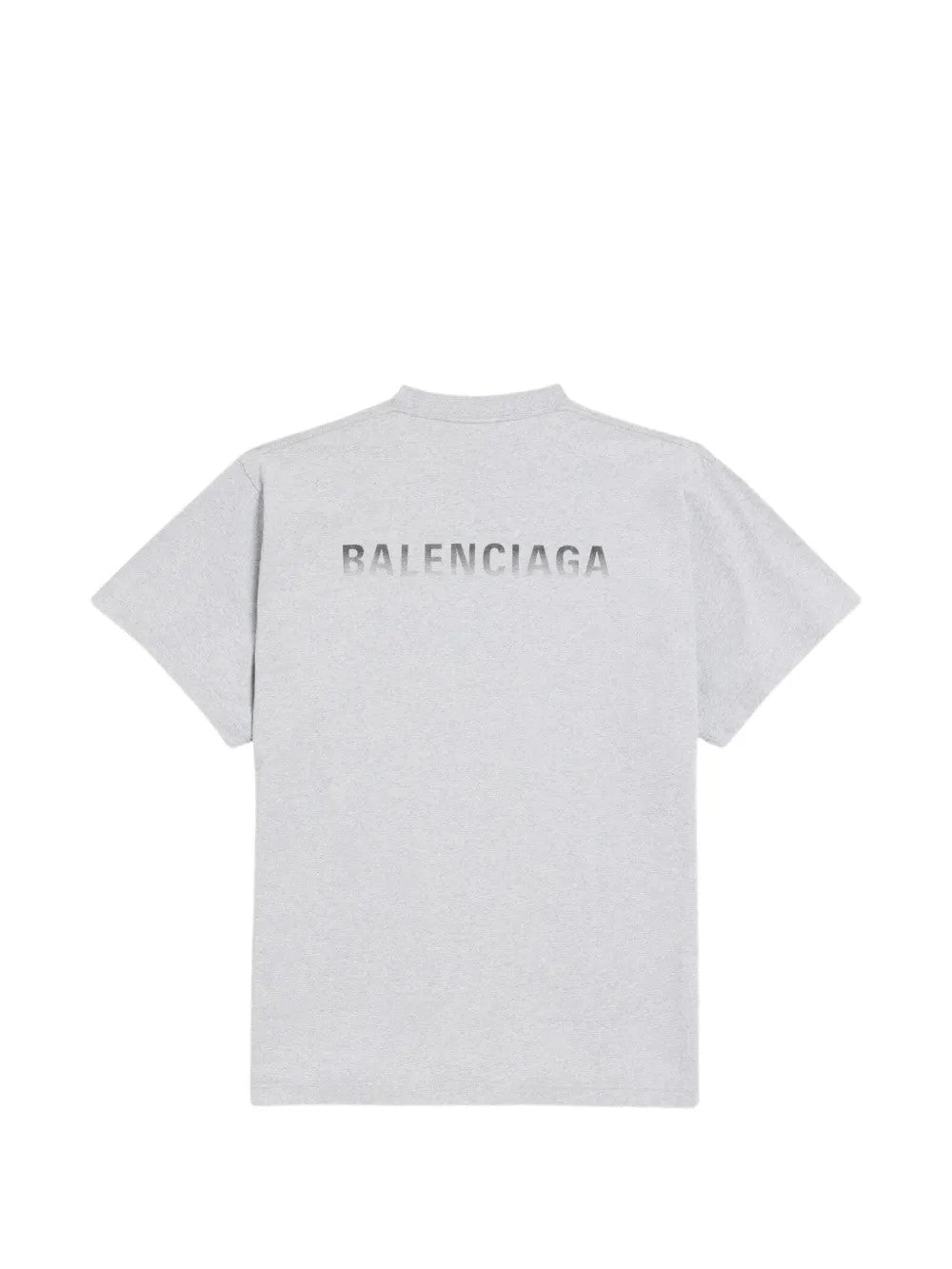 Grey t-shirt, back view
