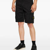 Black shorts, full body view