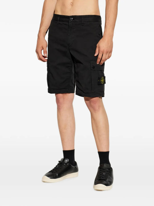 Black shorts, full body view