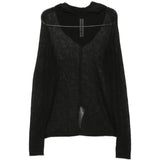 RICK OWENS - Men Sheer Hooded LS T-shirt