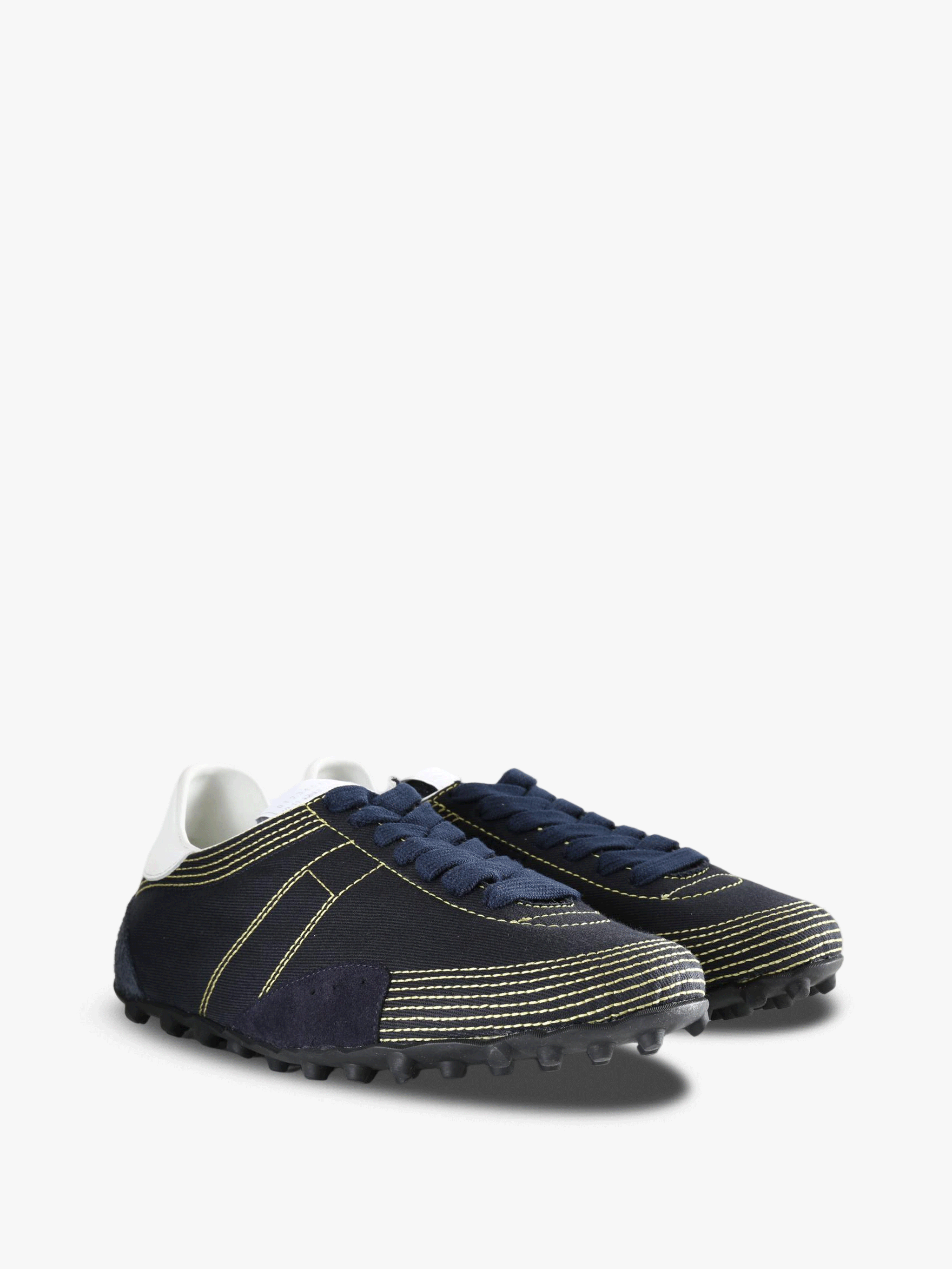 Navy shoes, front view
