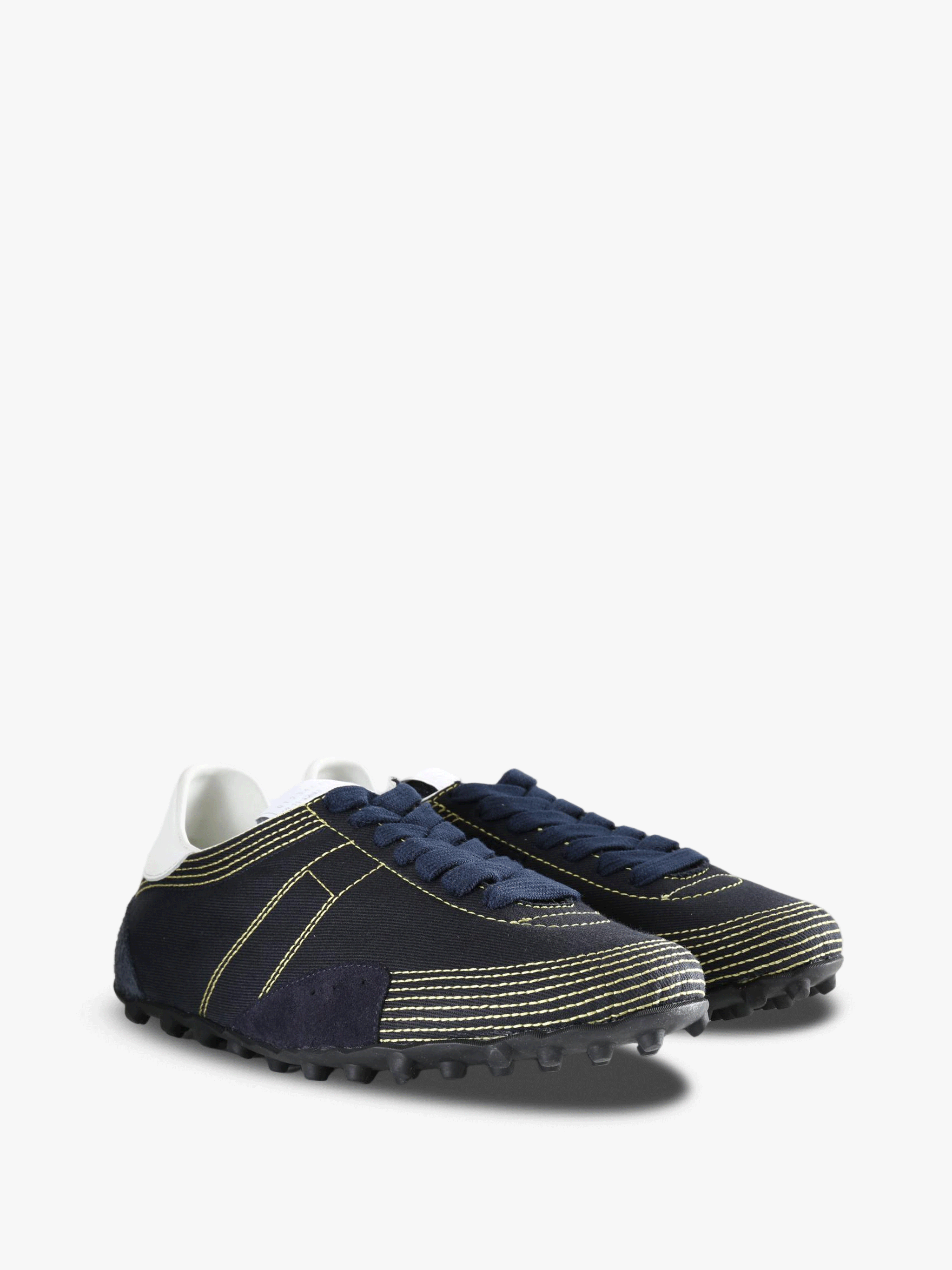 Navy shoes, front view