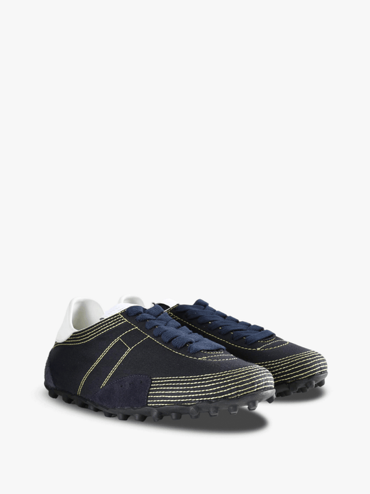 Navy shoes, front view