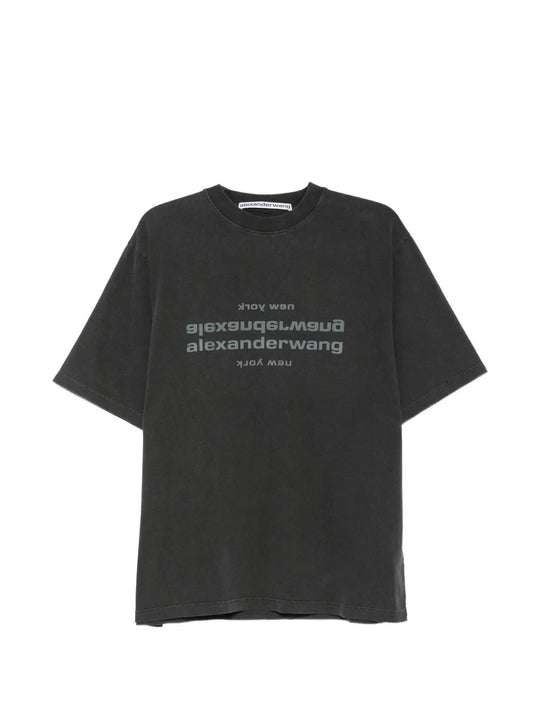 Black t-shirt, front view