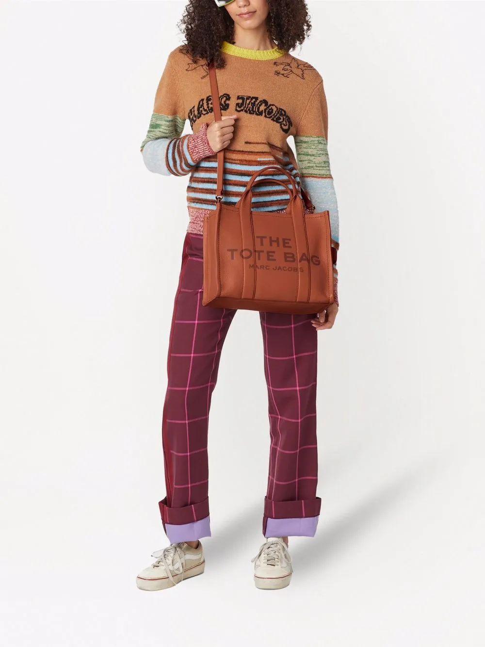 Orange bags, front view