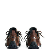 Brown shoes, back view