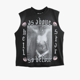 Black t-shirt, front view 