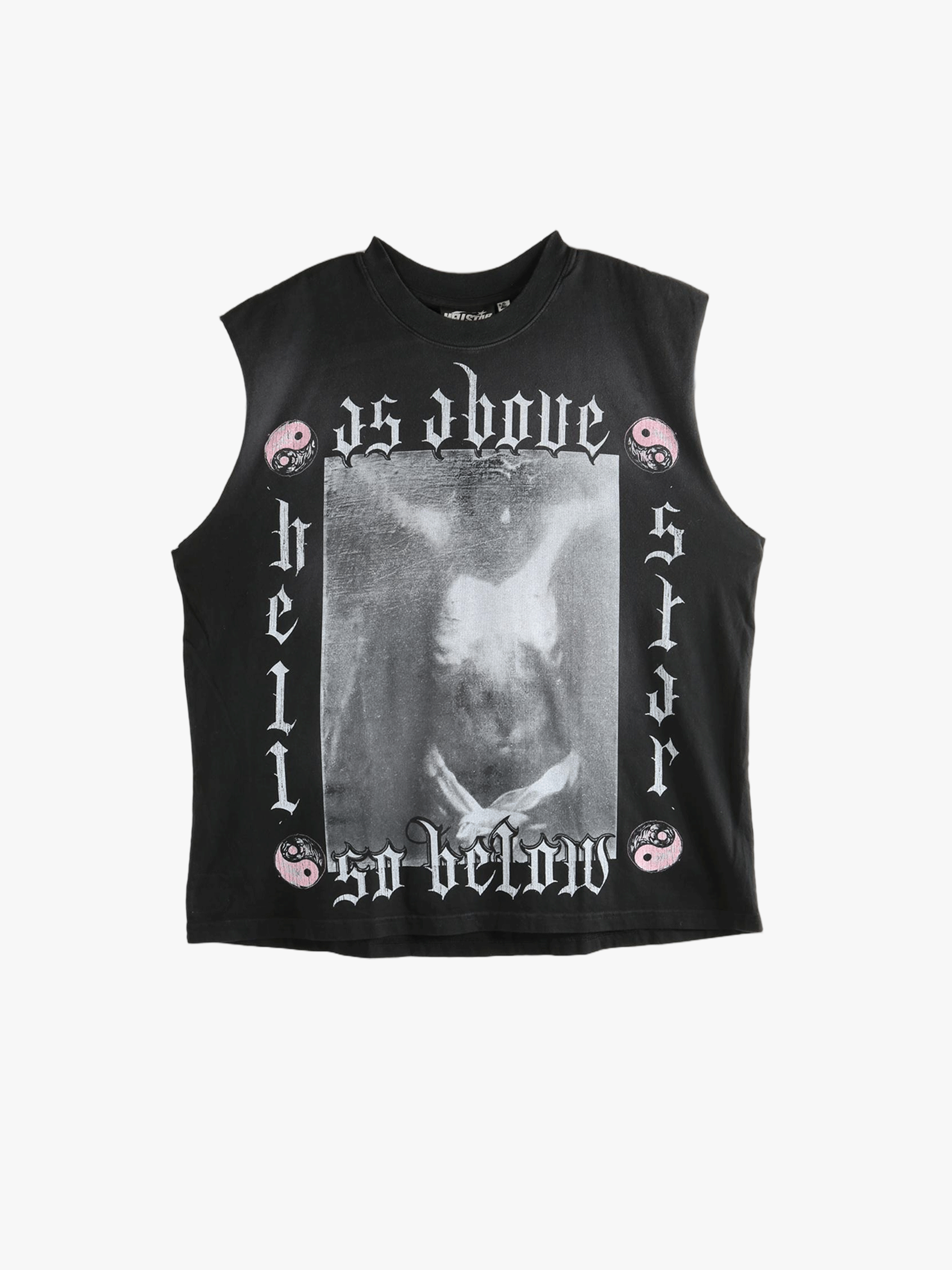 Black t-shirt, front view 