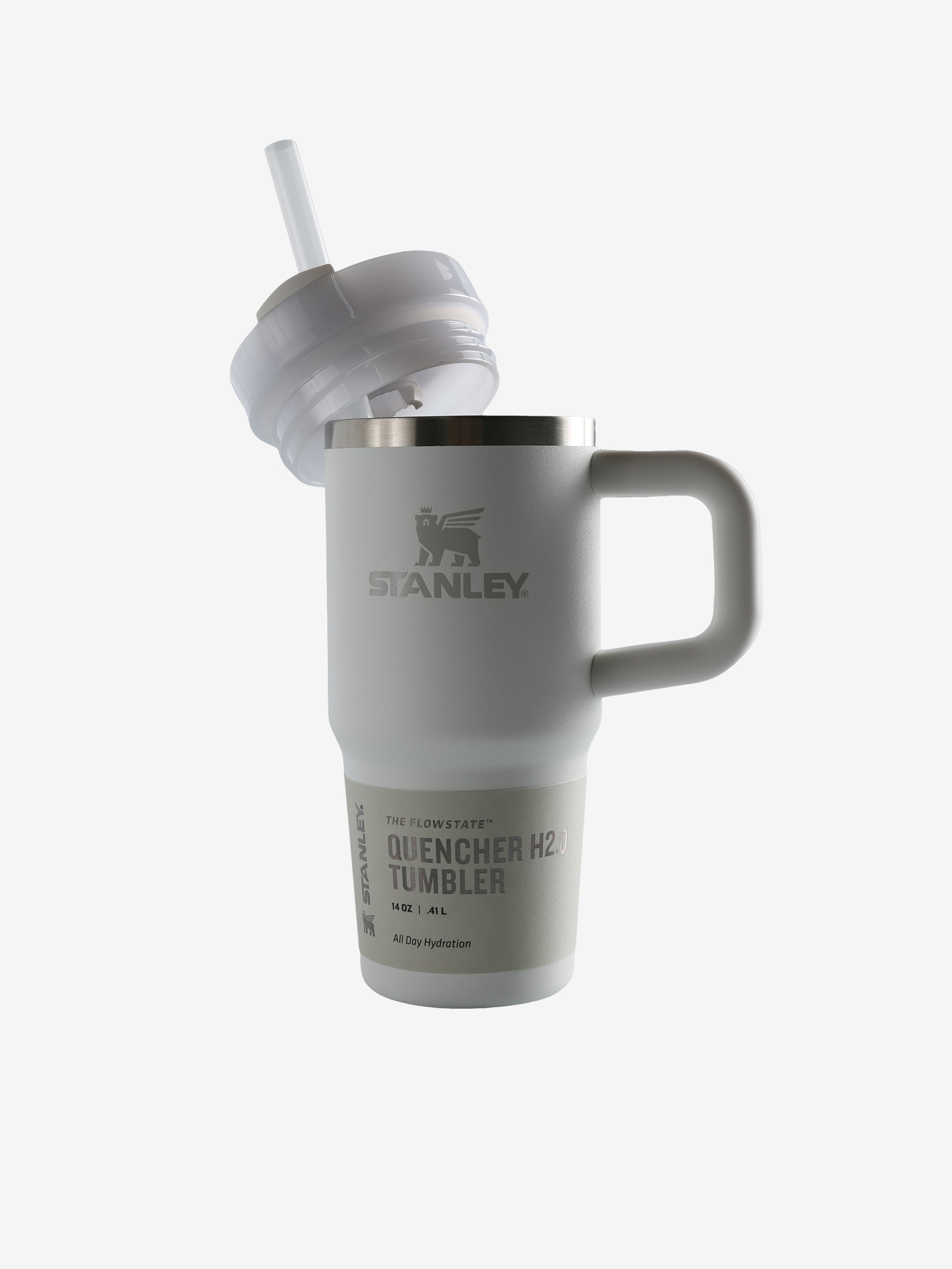 Tan tumbler, front view