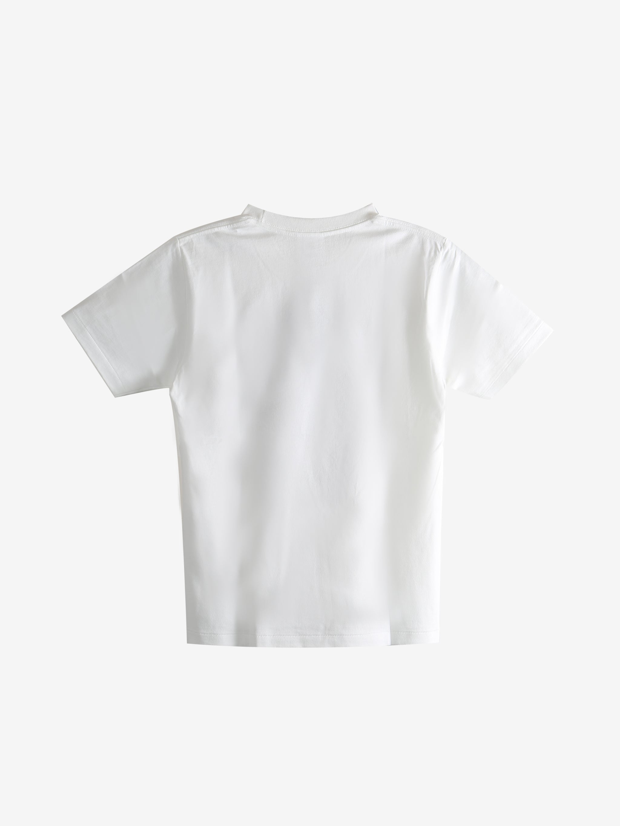 White t-shirts, back view