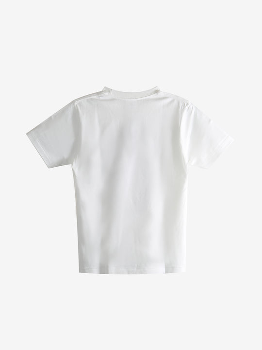 White t-shirts, back view