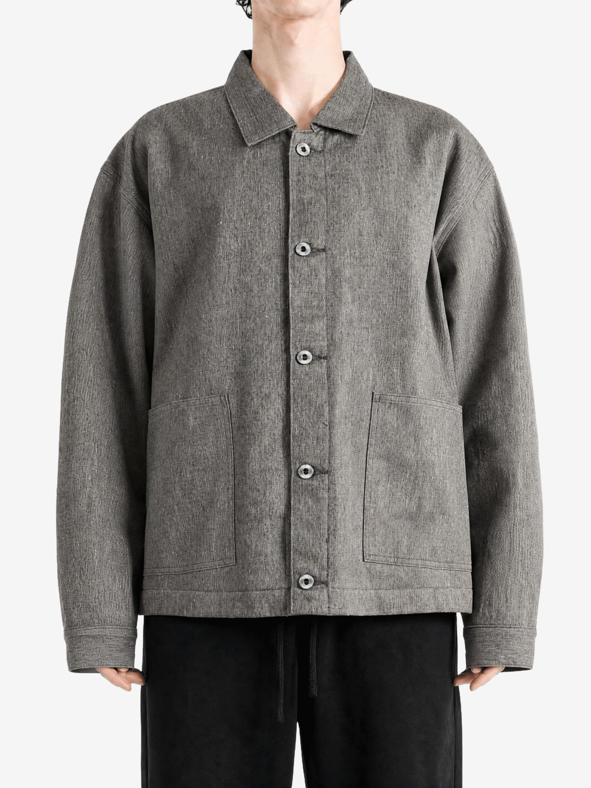 Grey jacket, front view