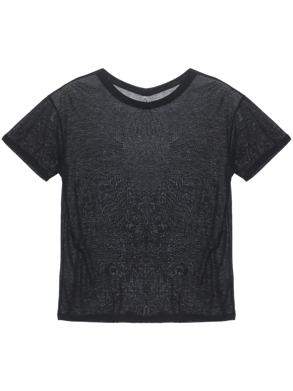 Black t-shirts, front view