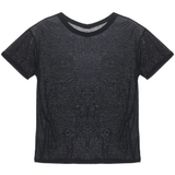 Black t-shirts, front view