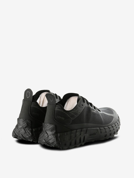 Black sneakers, back view