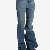 RICK OWENS DRKSHDW - Women Denim Bias Bootcut Jeans