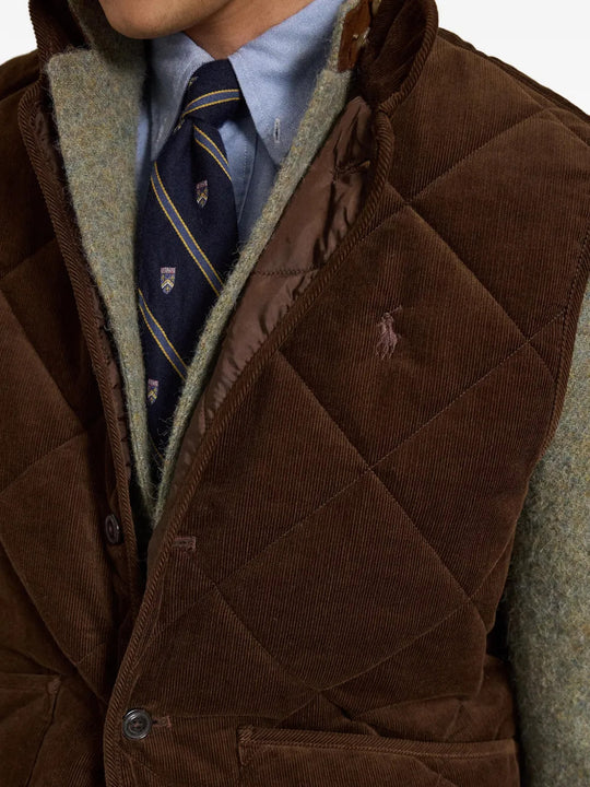 Brown jacket worn by a person, showing the jacket fit