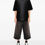 Black T-shirts, full body view