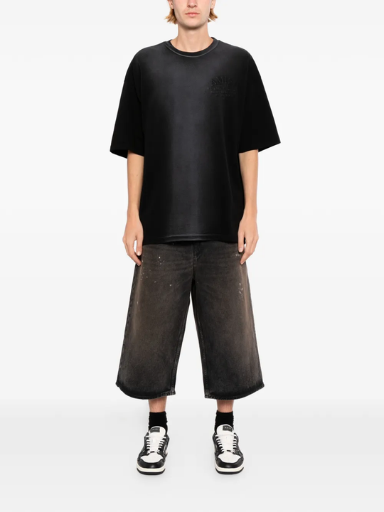 Black T-shirts, full body view