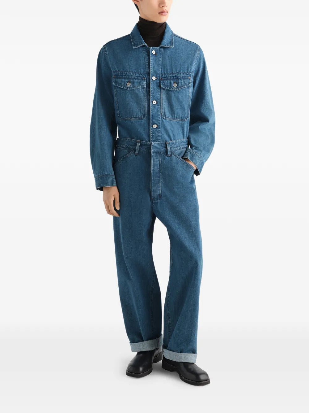 Blue pants, front view
