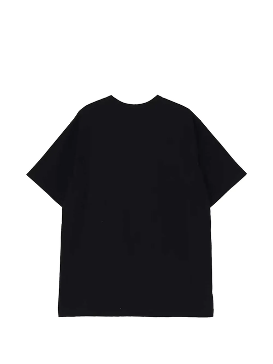 Black t-shirt, back view