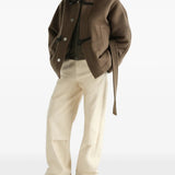 Brown jacket, full body view