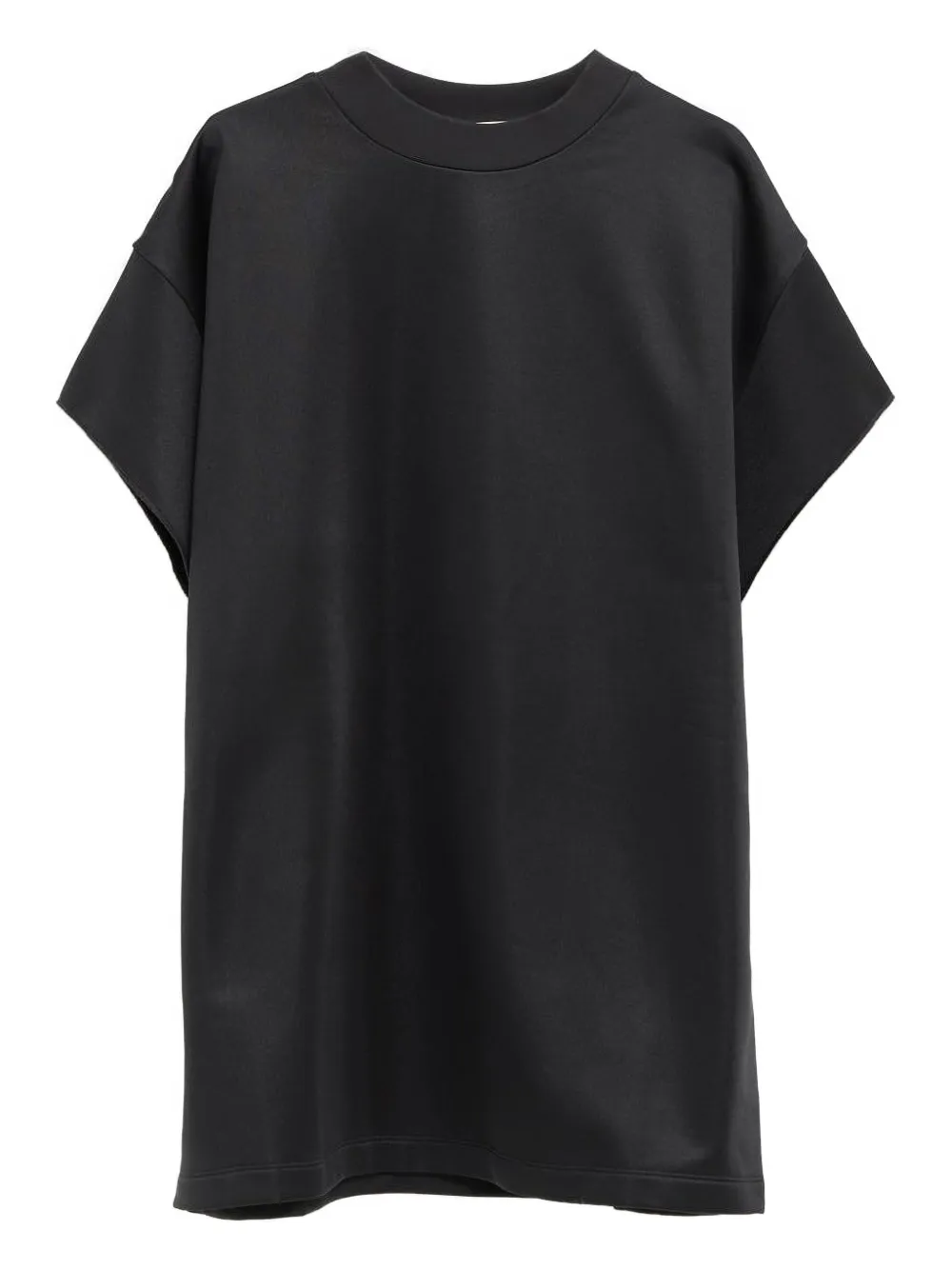 black t-shirt, front view