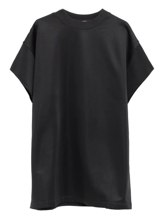 black t-shirt, front view