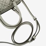 Close up of grey bags, showing texture of the fabric