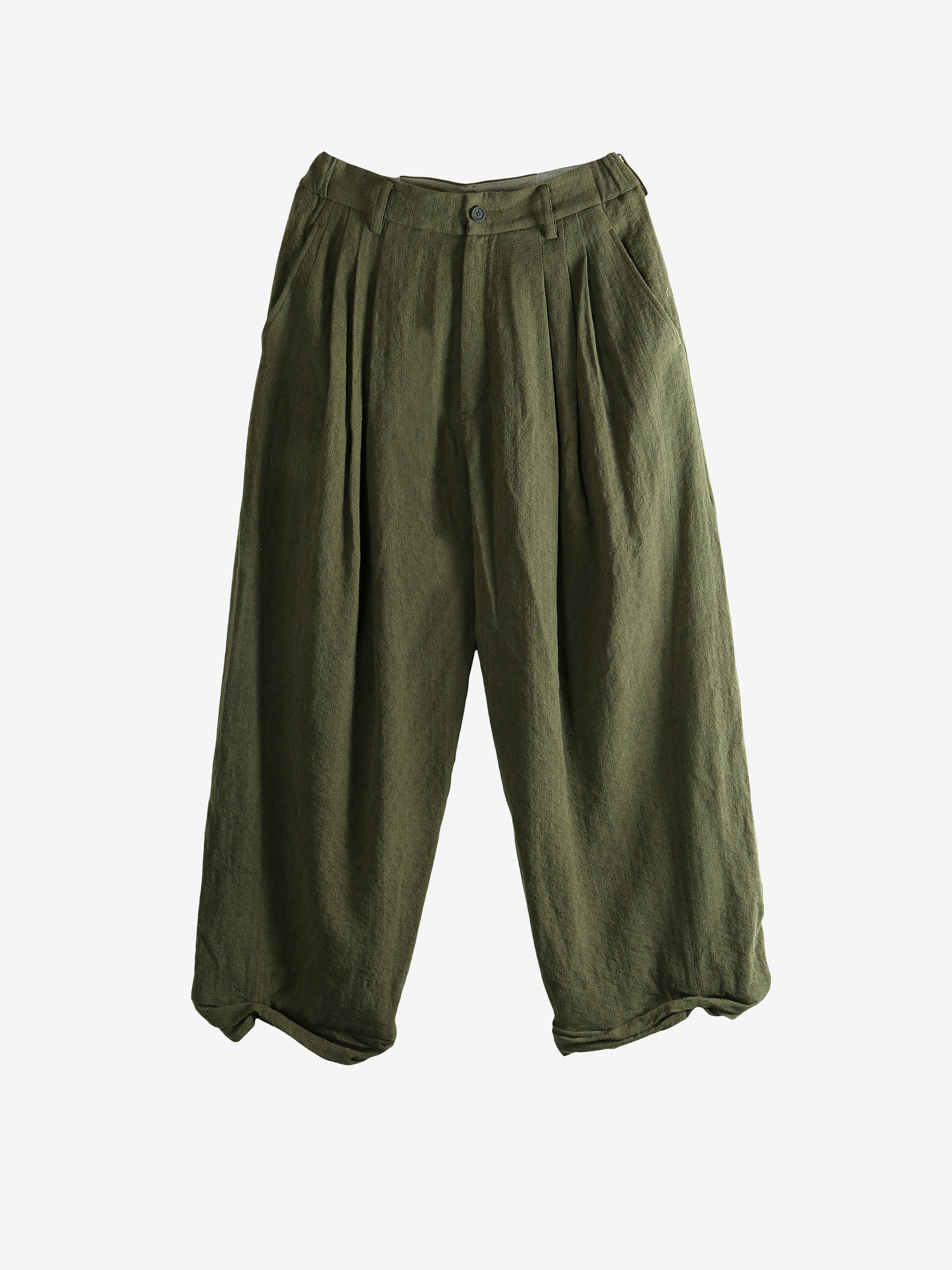 Green pants, front view