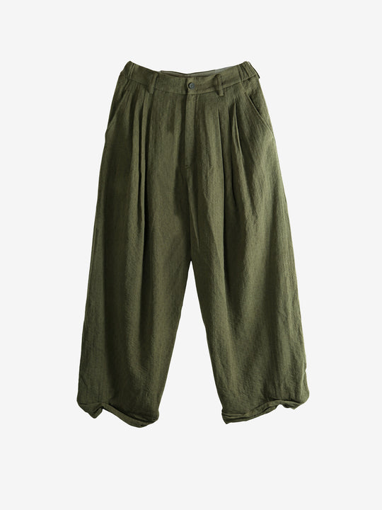 Green pants, front view