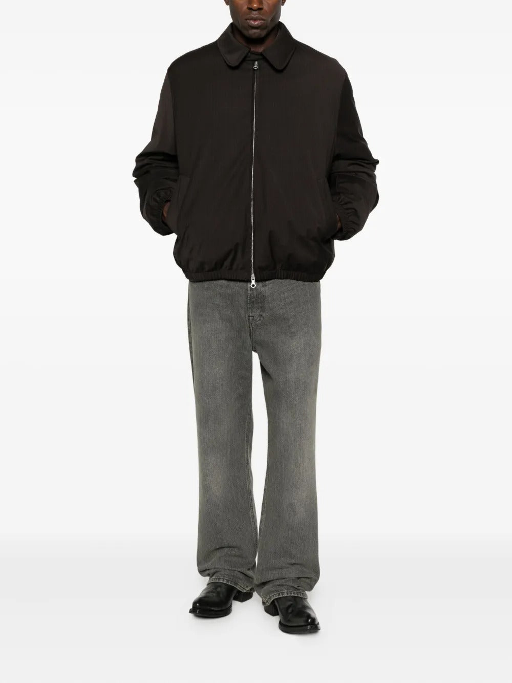 Brown coat, full body view