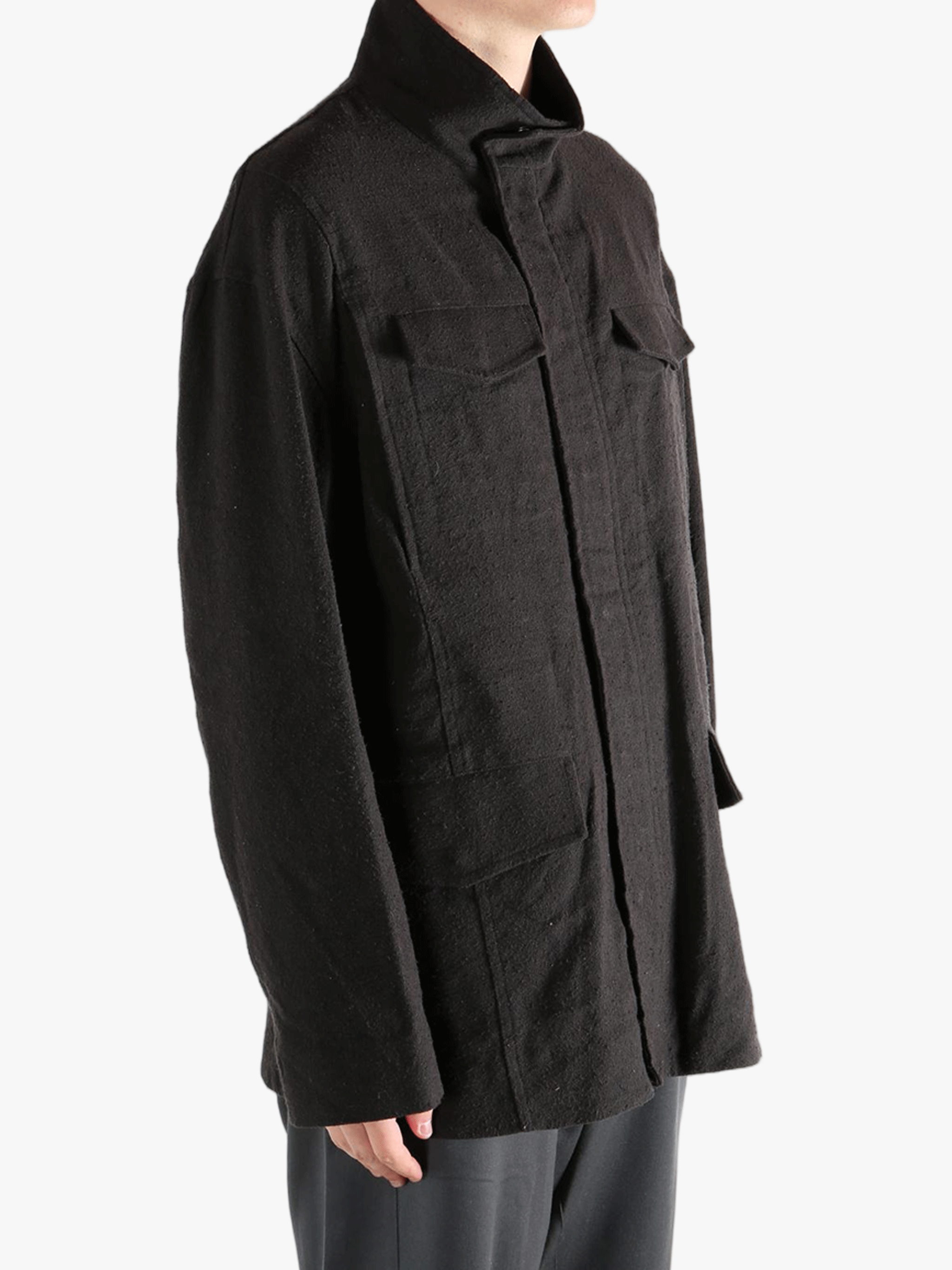 Black jacket, side view