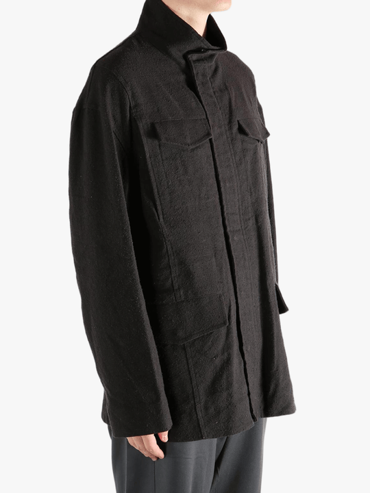 Black jacket, side view