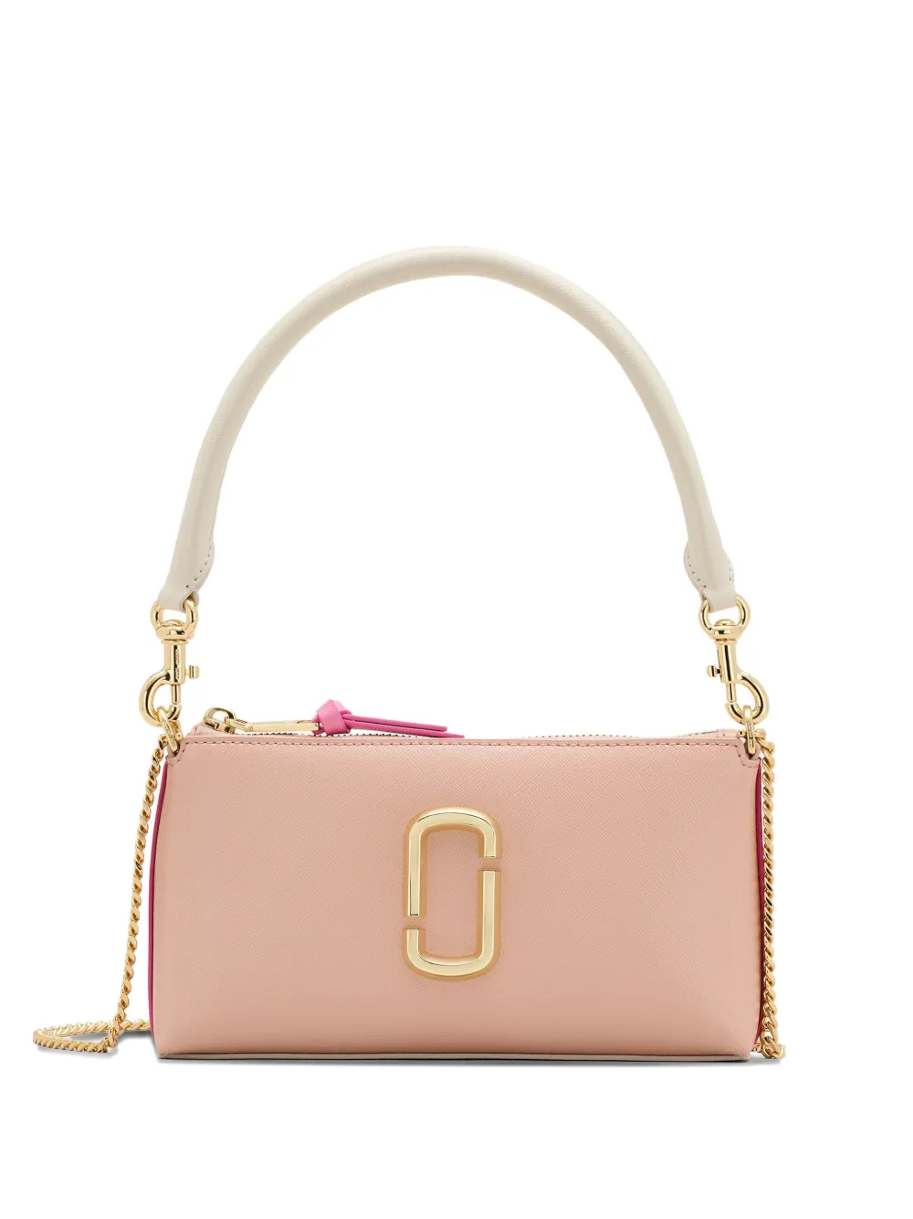 Pink handbag,front view